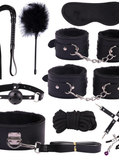 Bondage Kit Completo 10 pz bdsm manette