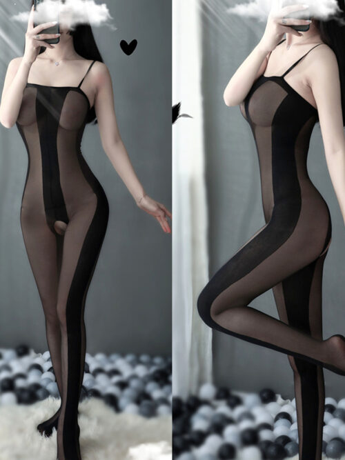 Bodystocking aperto black
